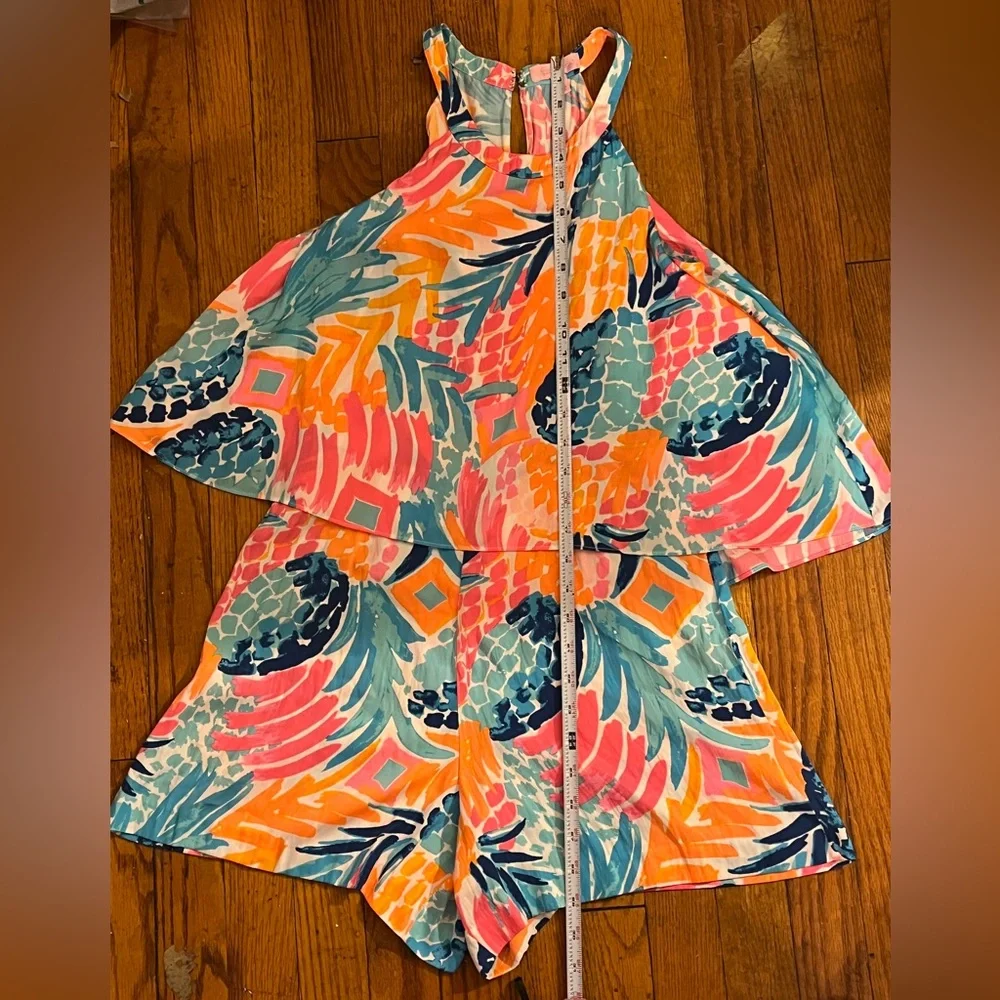 Lilly Pulitzer Pink and Blue Kids Romper - Picture 5 of 17